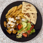 Házi pita tészta tálalva